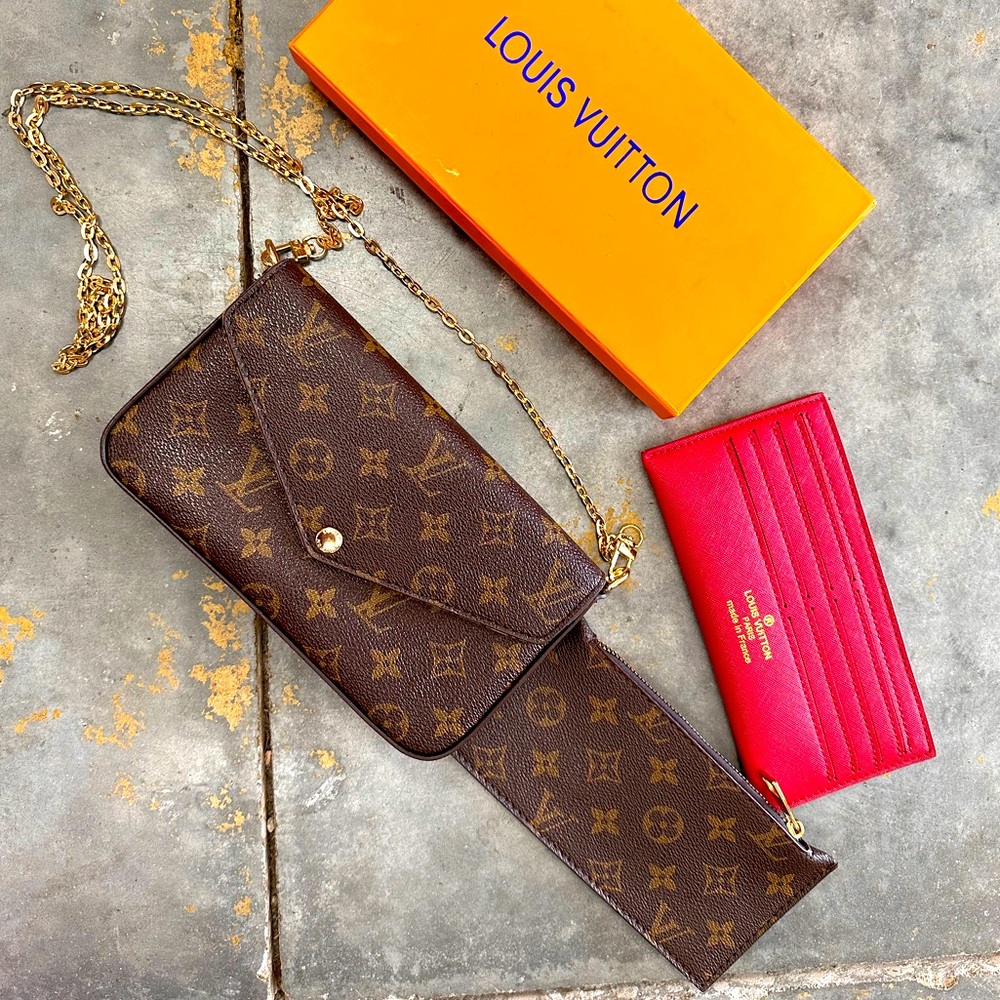 NEW🤍 Louis Vuitton Félicie Pochette chain strap purse!